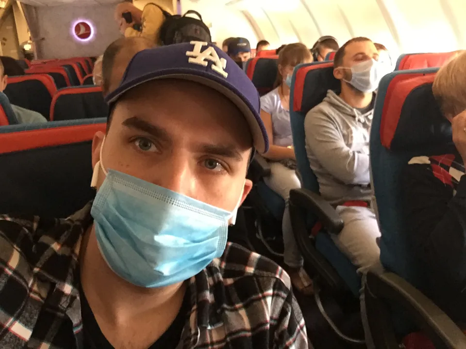 On the plane to Istanbul, July 2020