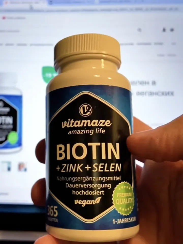 Vitamaze Biotin + Zink + Selen — витамины, которые я принимаю после пересадки волос
